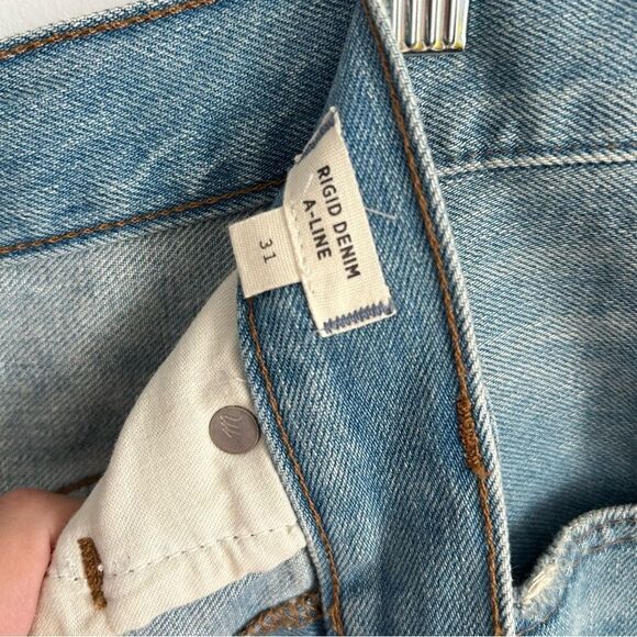 Madewell Rigid Denim A-Line Mini Skirt in Lovell Wash - Picture 6 of 11